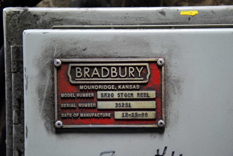 20,000 Lb. x 48″ BRADBURY Uncoiler w/Hold Down & Coil Car