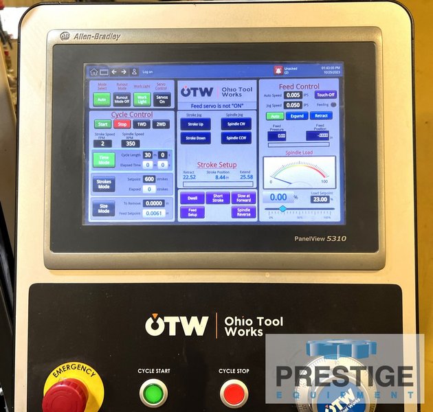 OTW VersaHone Vertical, 36" Stroke, .25" - 6" ID, 8" OD, 7HP Stroke Power, 5 - 90 FPM, AB PLC, 2019, #42980