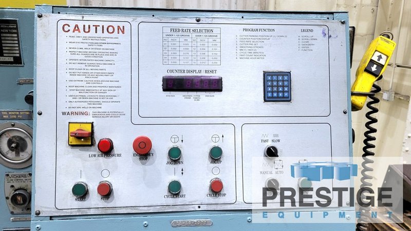 Mitts & Merrill K-3530 Hydraulic, 3.5" Max. Key Width, 30" Max. Stroke, Microprocessor Control, Tooling, 1987 #43359