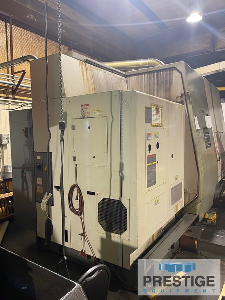 OKUMA Impact LU45 4-Axis, OSP-200L, Upper/Lower Turret, 24" 3-Jaw Chuck, Hyd. Tailstock, Chip Conveyor, Low Hours #32617