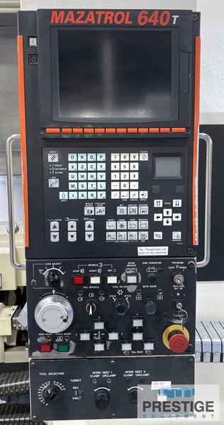 Mazak Slant Turn 50N CNC Lathe, 31" x 118", 16" 3-Jaw, 15-Pos. Trt, HP Cool, Probe, Stdy Rest, Mazatrol 640T, #32751