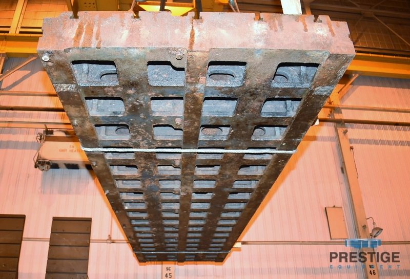 60" x 218.75" T-Slotted, 10" Thick, 5 T-Slots, Leveling Bolts,  Cast Iron #30974