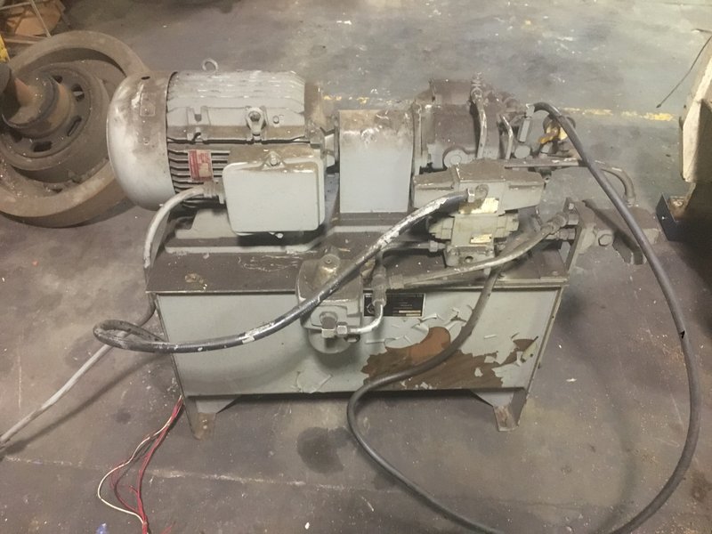 Custom Built 85 Ton 4 Post Hydraulic Press with Air Cushion and Hydraulic Unit
Specifications: 
Press Stands 10 Feet Tall
Capacity: Approximately 85 Ton 
Stroke: 22"
