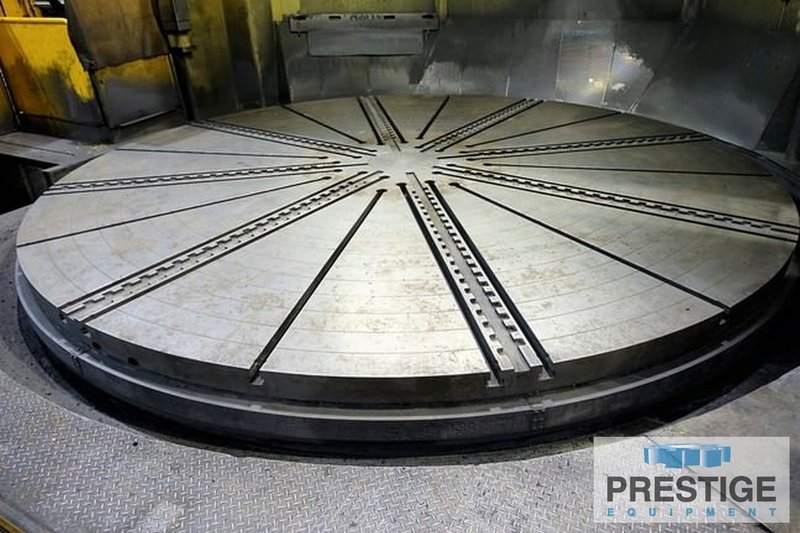 216" O-M Ltd. TMD 55/60N, 236" Max Dia., 145" U/R, 66T Tbl Cap., .3-45 RPM, Fanuc 18-TB Ctrl, 1995, #32264