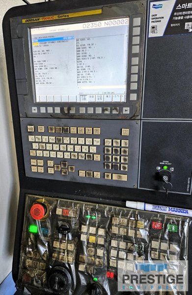 (2) 33" Doosan Puma V8300R, 33" Swing, 21" Tbl, 29" Max. Height, 2,000 RPM, 12-Pos. Trt, Fanuc CNC, 2017, #43580