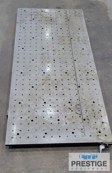 125.5" x 54.5" x 1.5" Drilled & Tapped Steel Fixture Plate, #43889