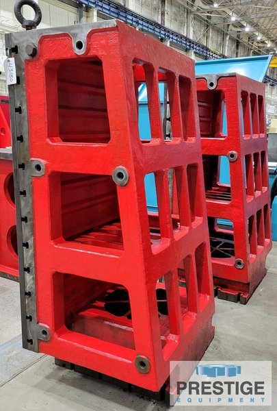 (2) 74.625"x 39.375" T-Slotted Angle Plates w/ Drilled, Tapped, Numbered and Lettered Fixture Plates, Ref# 43180
