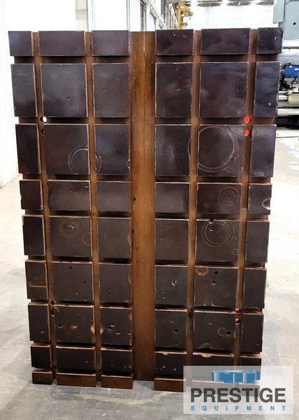 60" x 40" x 32" T-Slotted Angle Plate, Double Sided, 8 Horizontal T-Slots, 5 Vertical T-Slots, Qty. 1, #43234