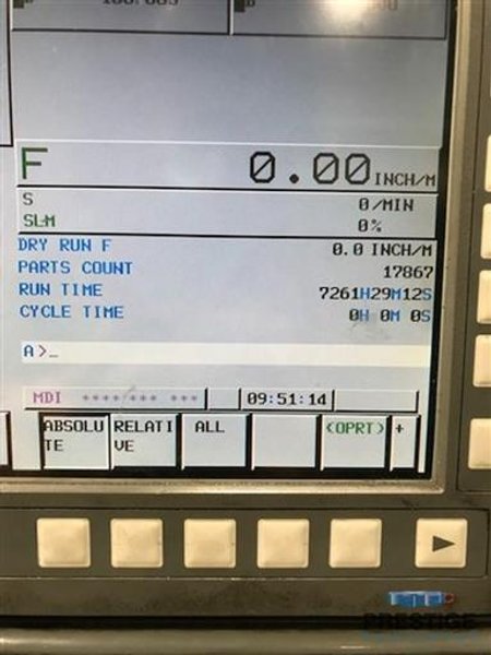Doosan 110S 4.33", X-78", Y-59", Fanuc 31i CNC, 40 ATC, TSC, 55" x 63" B-Axis Table, 2011, #31461