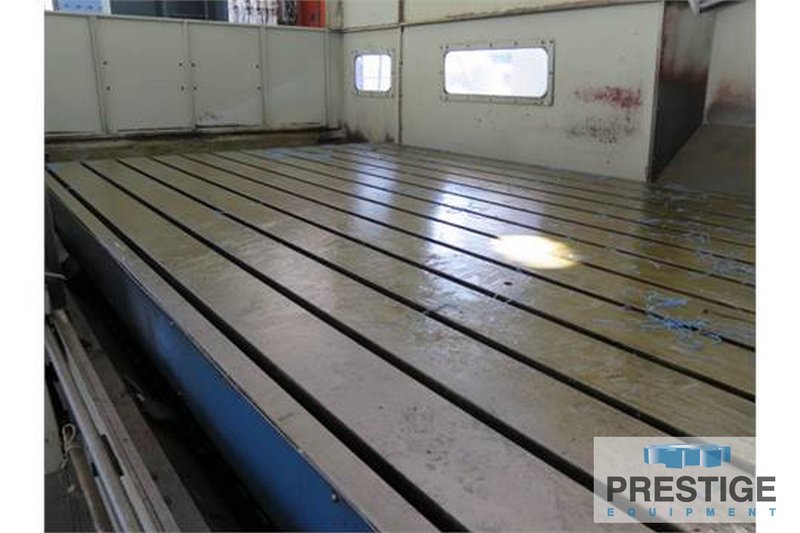 Mighty Viper B-4000GTDW Twin Spindle CNC Bridge Mill, X-160", Y-80", 108" B/C, Mitsubishi M530 CNC, (2) 20 ATC, #32536
