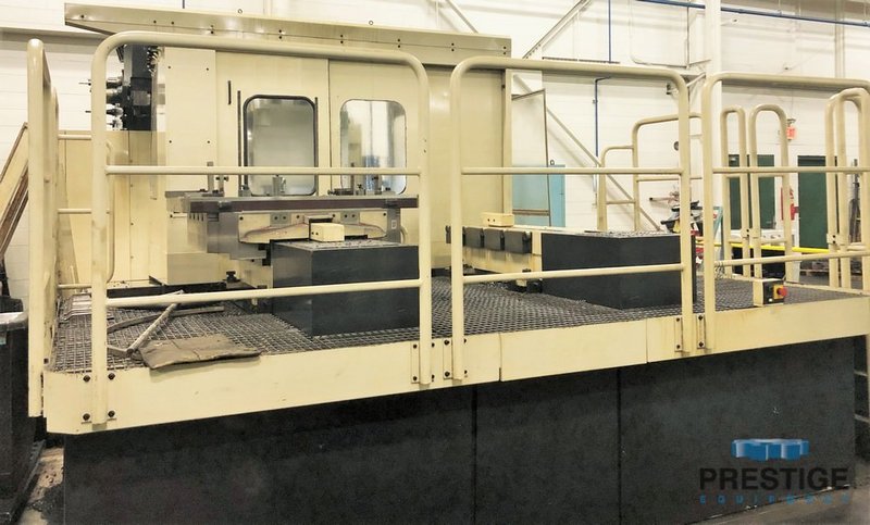 4.33" Toshiba BTD-200QF, X-39", Y-39", 40 ATC, (2) Pallets, Thru Spindle Coolant, Chip Conveyor, Tosnuc 888 CNC #31015