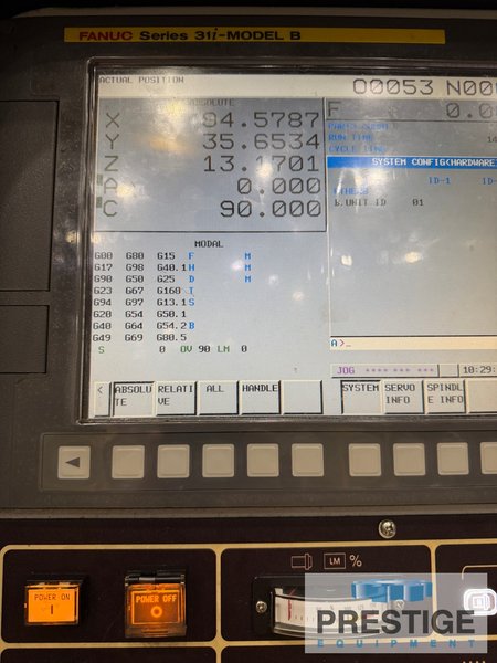 AWEA LP-4025Z  5-Face CNC Bridge Mill, X-157", Y-98", 106" B/C, Fanuc 31i, 60 ATC, ACC, Rt Angle Head, 2014 #43951