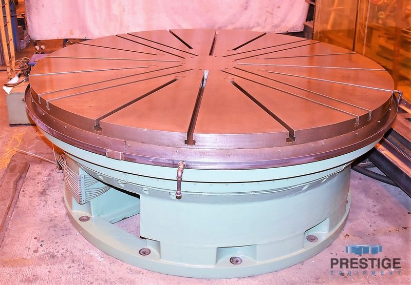 120" Waldrich CNC Rotary Table, .002 - 1.26 RPM, Contouring, 50 Ton Capacity, 30" Work Height, 20 HP Tbl Motor, #30165