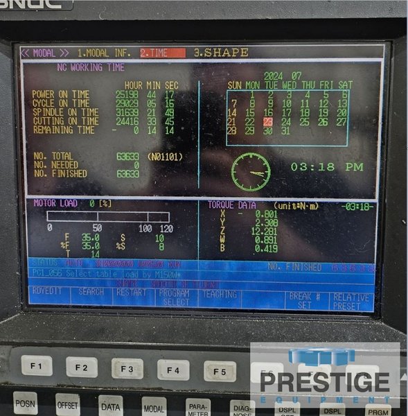 4.3" Toshiba BTH-110R18, 30 ATC, X-98", Y-78", Z-20", W-59", B-Axis RTab, TSC, Tosnuc 999,'12 #43587