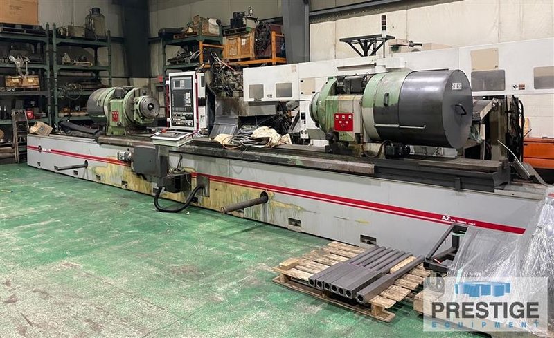 AZ Spa 39" x 200" CNC Crankshaft Grinder, CG500/3  Gauging, Scales, Balancing, Siemens 840D, #32038