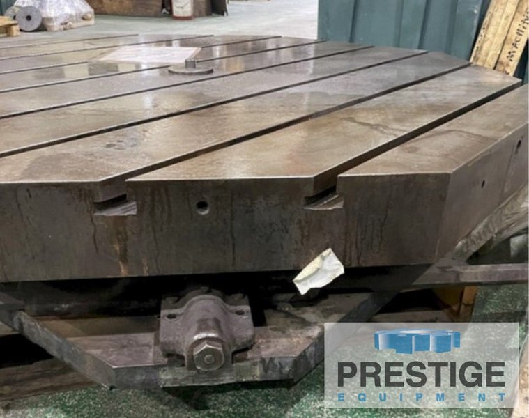 60" X 60" Lucas Air Lift Rotary Table, Octagonal Shape, 12" Height, (8) T-Slots, #32678