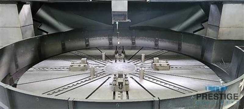 Hwacheon HVT-4550M, 177" Table, 196" Swing, 98" U.R, 50 RPM, Milling, .001 Deg. C-Axis, Siemens 840D CNC, 2016 #31386