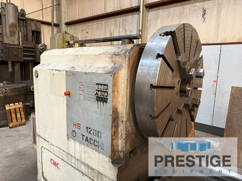 Tacchi HS 1200,  53" Swing x 157"/236" Centers, Fanuc Oi-TD, 40" 4-Jaw Chuck, Chip Convyeor, Rebuilt 2013, #32879