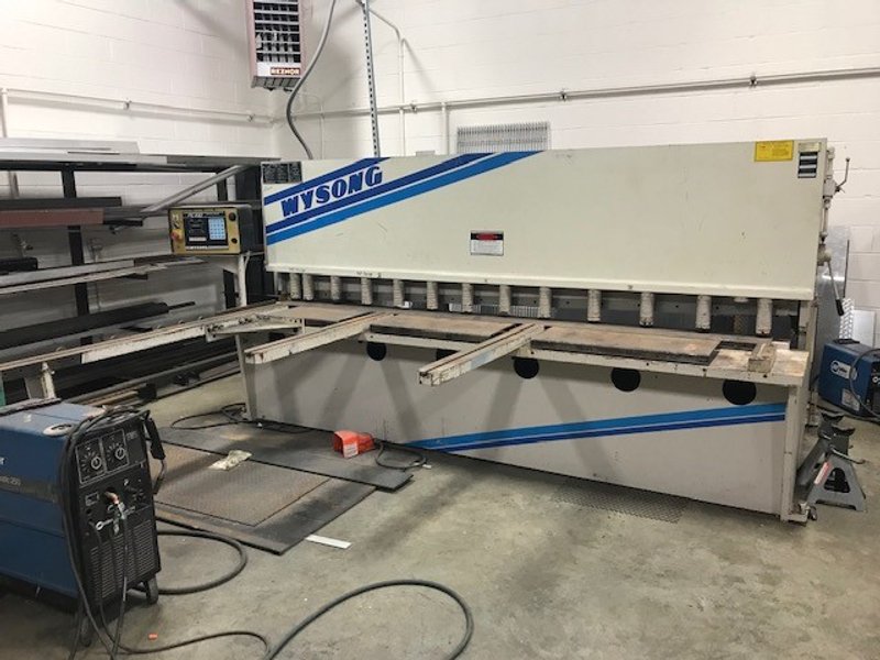 10' x 1/4" Hydraulic Shear, Programmable Back Gauge Controls, Squaring Arm, Supports