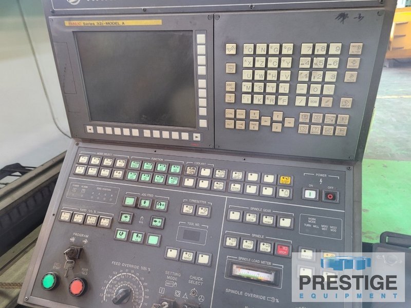 Hankook Hanturn-75 x 6000, 30" x 236", Fanuc 32i CNC, 18" Chuck, (2) Steady Rests, Chip Conveyor, 2012, #31904