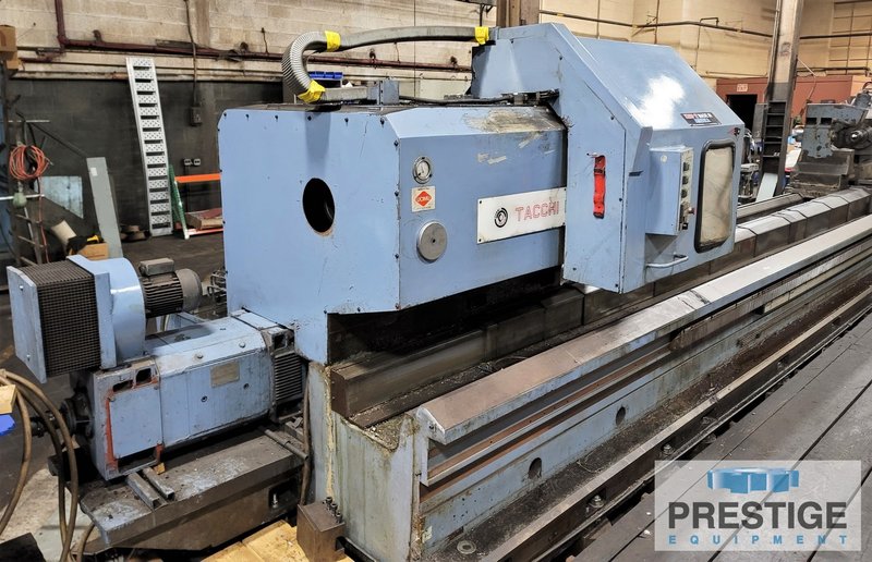 Tacchi HD/3 105L CNC Lathe, 45" Swing, 275" Centers, 80 HP, 3-Way Bed, Steady Rests, Chip Conveyor, Siemens CNC, #32421