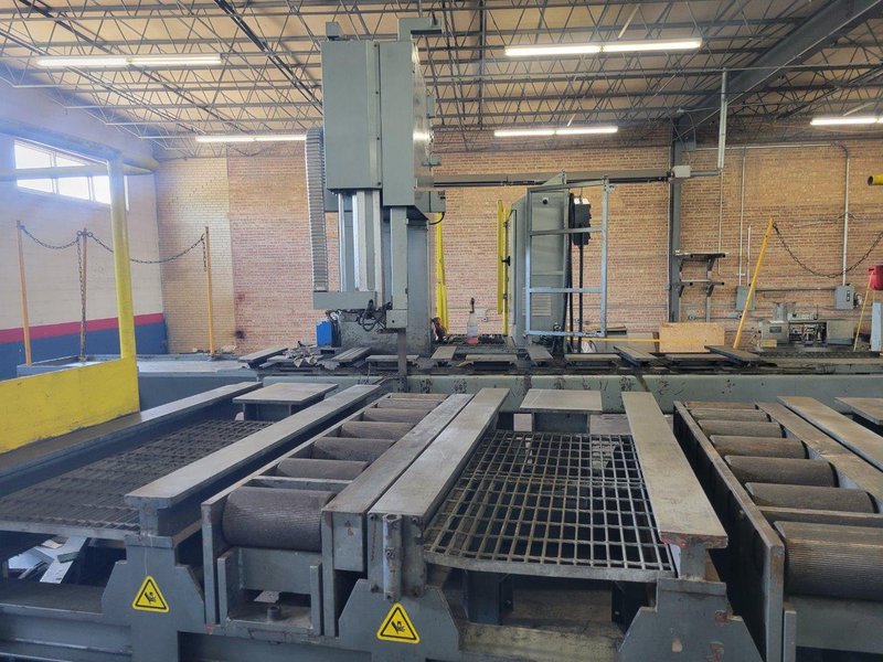 118" X, 27" Throat, 27.5" Ht. MARVEL SPARTAN PS2828/10 Vertical Plate Saw, 2" Blade, Chip Auger, 7.5 HP, 2012