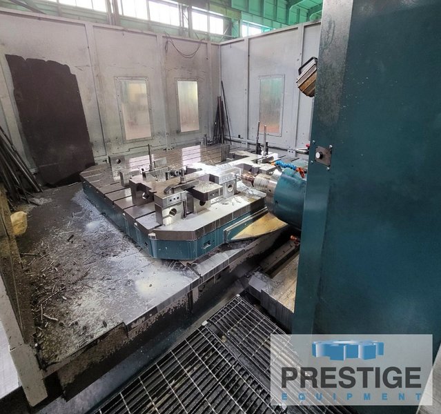5.12"  Kuraki KBT-13EB.A, X-118", Y-90", Z-25.5", W-63", 86" x 78" R.Tab, 4,000 RPM, Fanuc 31iB CNC, 2017, #44010