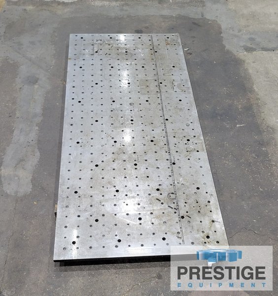 125.5" x 54.5" x 1.5" Drilled & Tapped Steel Fixture Plate, #43889