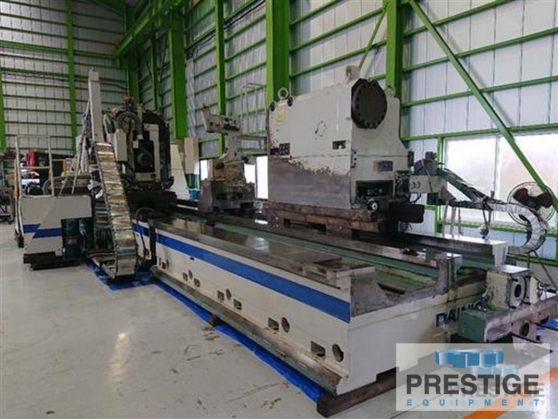 Dainichi W160R-200x600, 70" swing, 236" Centers, Fanuc 15T CNC, 12 Pos. Turret, Chip Conveyor, Steady Rest, #31570