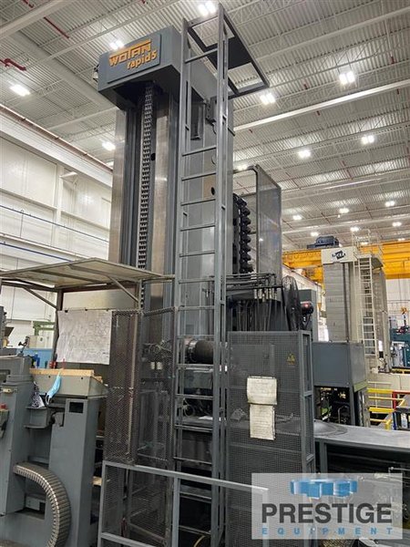 6.3" Wotan Rapid 5 CNC Ram Type, 60 ATC,  X-236",  Y-138", Z-40" (Spindle), Z-1- 27" (Ram), Infeed CNC Rot.Tbl, #31959