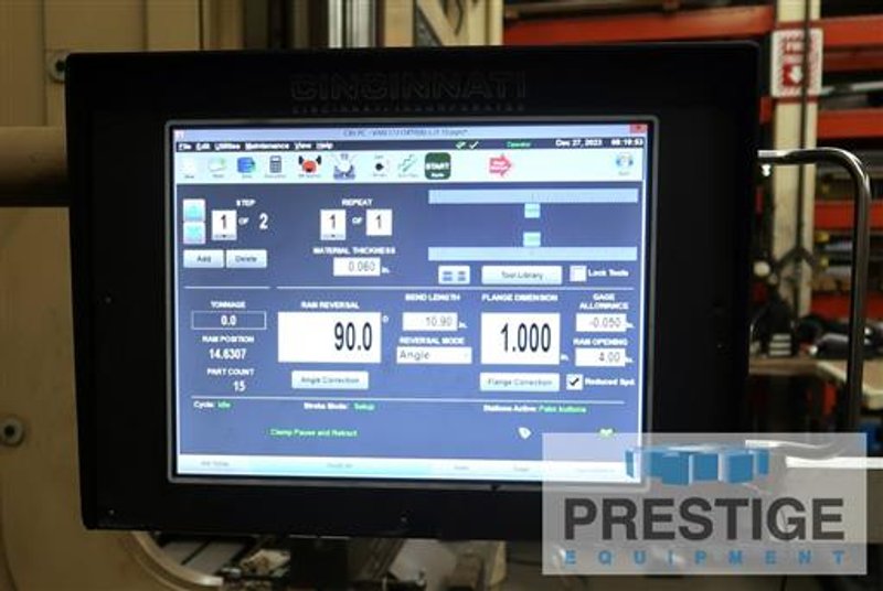 Cincinnati 350CBII-12,  350 Ton, 168" OA, 150" BH, 16" Stroke, 3-Axis PC Based Touch Screen Control (2015), 1997 #43097