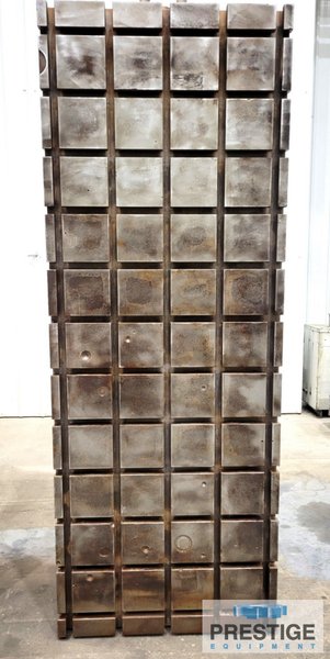 95" x 36" x 36" T-Slotted Angle Plate, 12 Horizontal T-Slots, 5 Vertical T-Slots, Fabricated, Qty 2, #43230