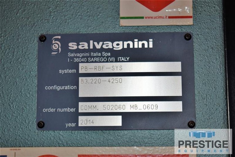 Salvagnini B3 242 Ton x 13' 7-Axis, 142" BH, 5-Axis B.G., Crowning, Clamping, Angle Measurement Sys., 2014, #31787