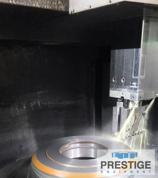 Hankook VTC125E, 49" Table, 63" Swing, 55" U.R, 8.6" x 8.6" Ram, C-Axis, Milling, 24 ATC, Fanuc 32iA CNC, 2015, #43434