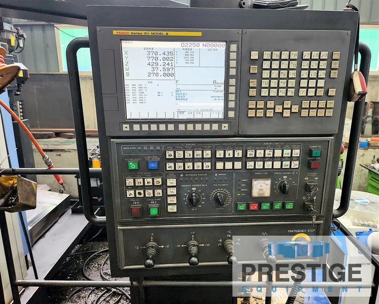 5.12" Doosan DBC-130LII, X-157", Y-98", Z-78", W-27.5",86" x 78" R.Tab, 2.5K RPM, C.T.S, 60ATC, Fanuc 31iB, 2014, #32850