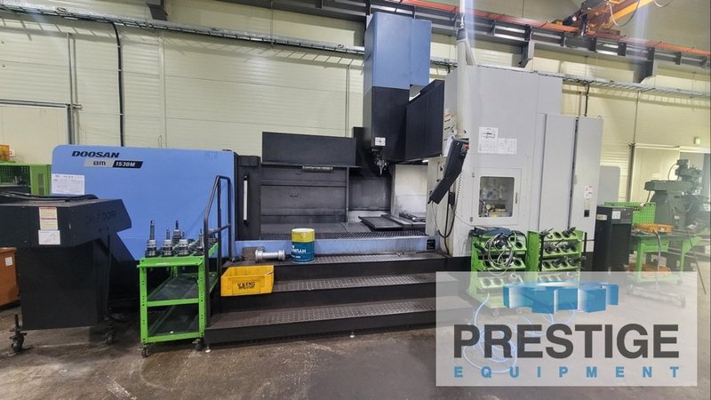 Doosan BM-1530M Bridge Type VMC, X-118", Y-59", 67" B/C, Fanuc 31iB, 40 ATC, 12,000 RPM, 2017, #43318