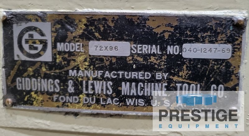 72" x 96" G & L CNC Rotary Table, 360 NC, 25,000 Lb Cap., 22.5" High, Hyd. Clamping #23421