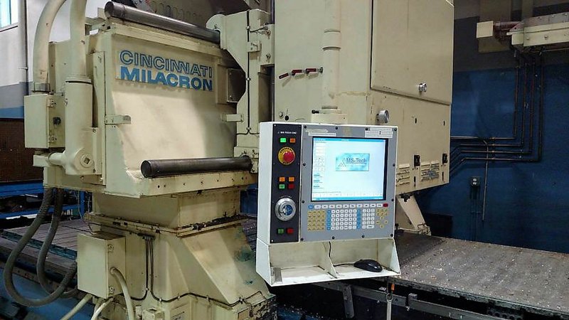 CINCINNATI CNC Gantry Profiler, X-300",  Y-82", 14,400 RPM, (3) 20 HP spindles, MS Tech CNC, #29307