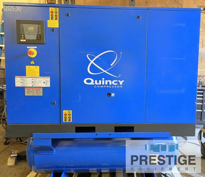 Quincy QGS-30, 120 Gallon Tank, 132 PSI Max., 104° Max Temp., 6,733 Hours, 2015, #43567