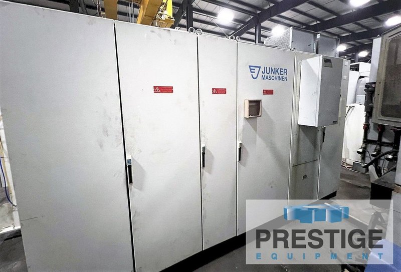 Junker Jumat 5002/50, 11" Swing, 27.5" C.C, 19" Wheel Dia., OD/ID Spindles, Marposs Gauging, Fanuc 18T, 2000, #32633