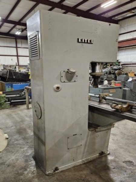 Eitel RP-40 Hydraulic Straightening Press, With Rolling Fixture, Table Extensions, New 1986, Nice Condition