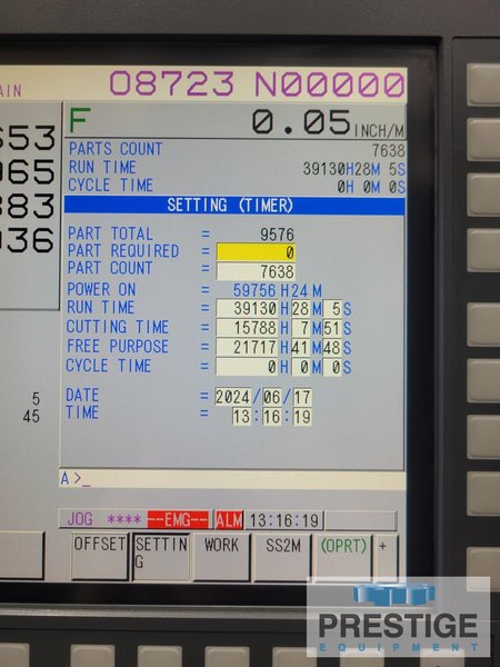 Toshiba BTH-130.R24, 5" Spindle, X-118", Y-90", Tosnuc 999, 78" x 94" B-Axis Tbl, 60 ATC, TSC, 2012, #43493