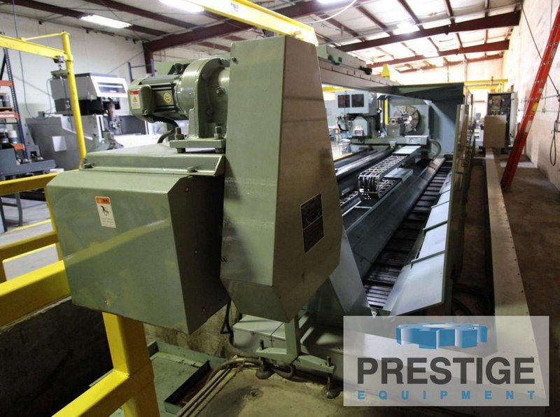 Ikegai, 56" x 240"/157", Fanuc 18T CNC, 11" Bore, Front & Rear Turrets, Front & Rear Chucks,  Boring Bar Attch., #43299