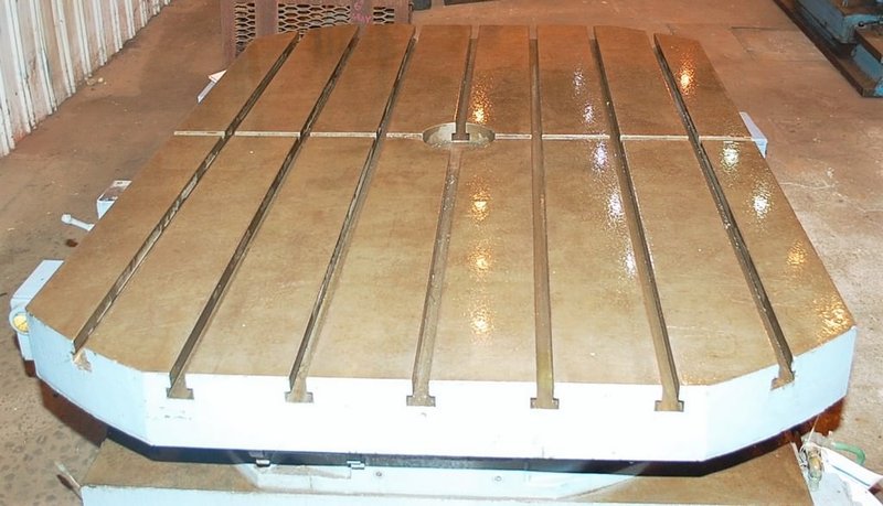60" x 84"  Cincinnati Gilbert Air Lift Rotary Table, 19.5" Height, 4-Pos.Shot Pins, #29144