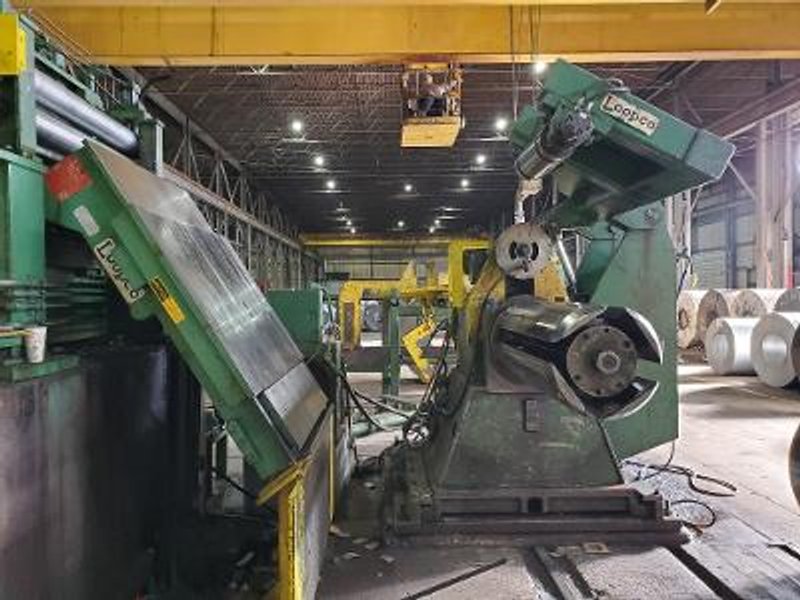 52" x .250" x 40,000Lb Loopco Loop Slitting Line
