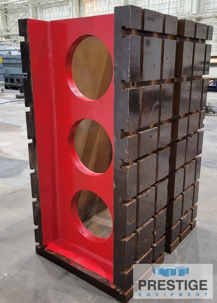 60" x 40" x 32" T-Slotted Angle Plate, Double Sided, 8 Horizontal T-Slots, 5 Vertical T-Slots, Qty. 1, #43234